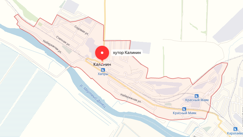 Изображение - хутор Калинин на карте